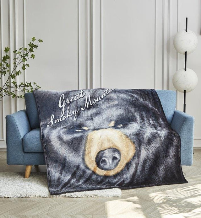 Black Bear Headshot Throw