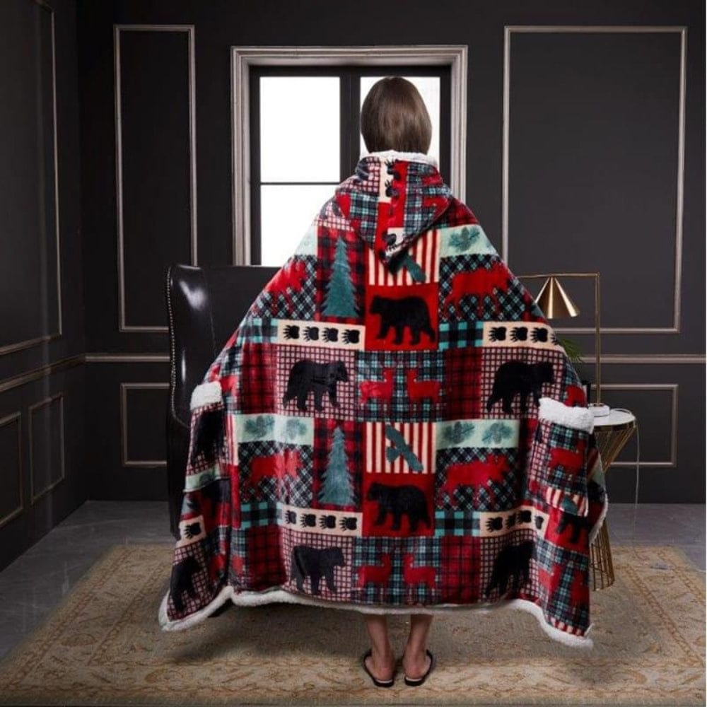 Christmas Check Wearable Throw
