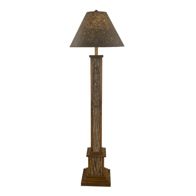 Dark Stain Wood Accent Floor Lamp