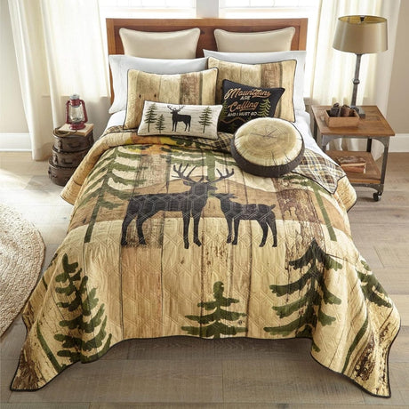 Deer Panel Quilt Set