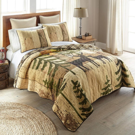 Deer Panel Quilt Set