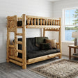 Cedar Log Single/Futon Log Bunk