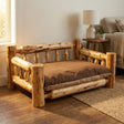 Cedar Log Dog Bed
