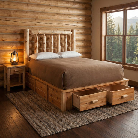Cedar Footboard Dresser for Platform Bed