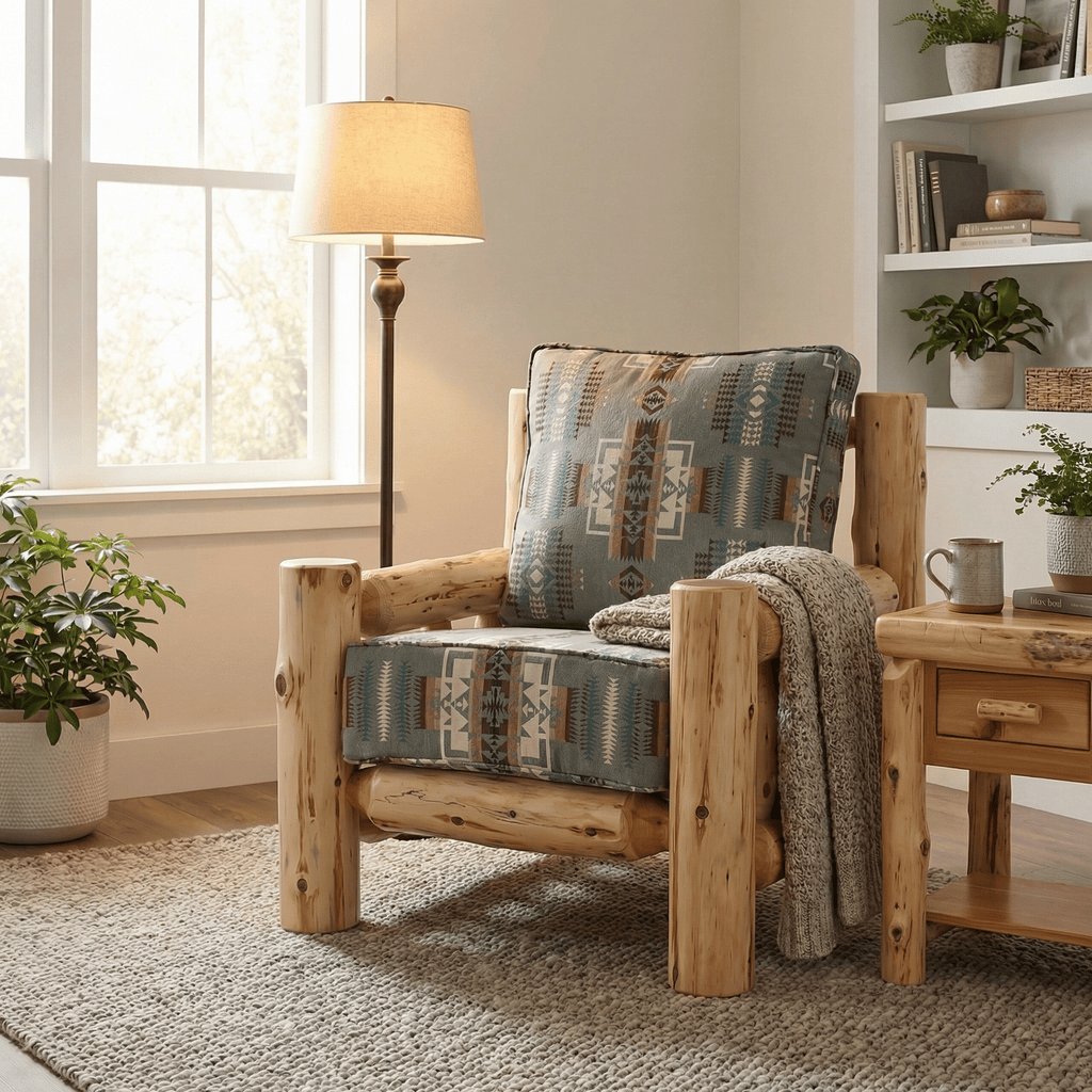 Cedar Log Frame Lounge Chair