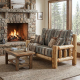 Cedar Log Frame Loveseat