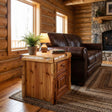 Cedar Log Enclosed End Table