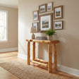 Cedar Sofa Table with Open Log Shelf