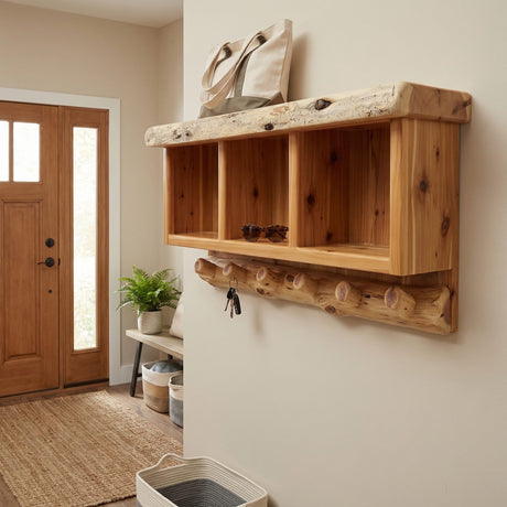 Cedar Log Hanging Locker