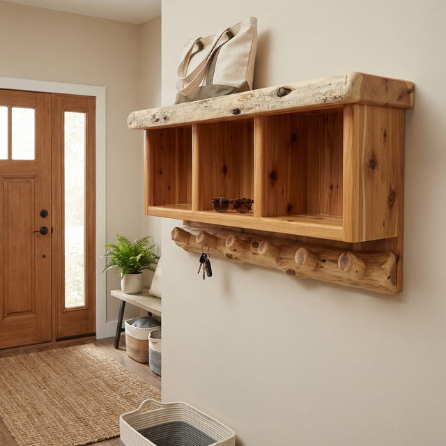 Cedar Log Hanging Locker