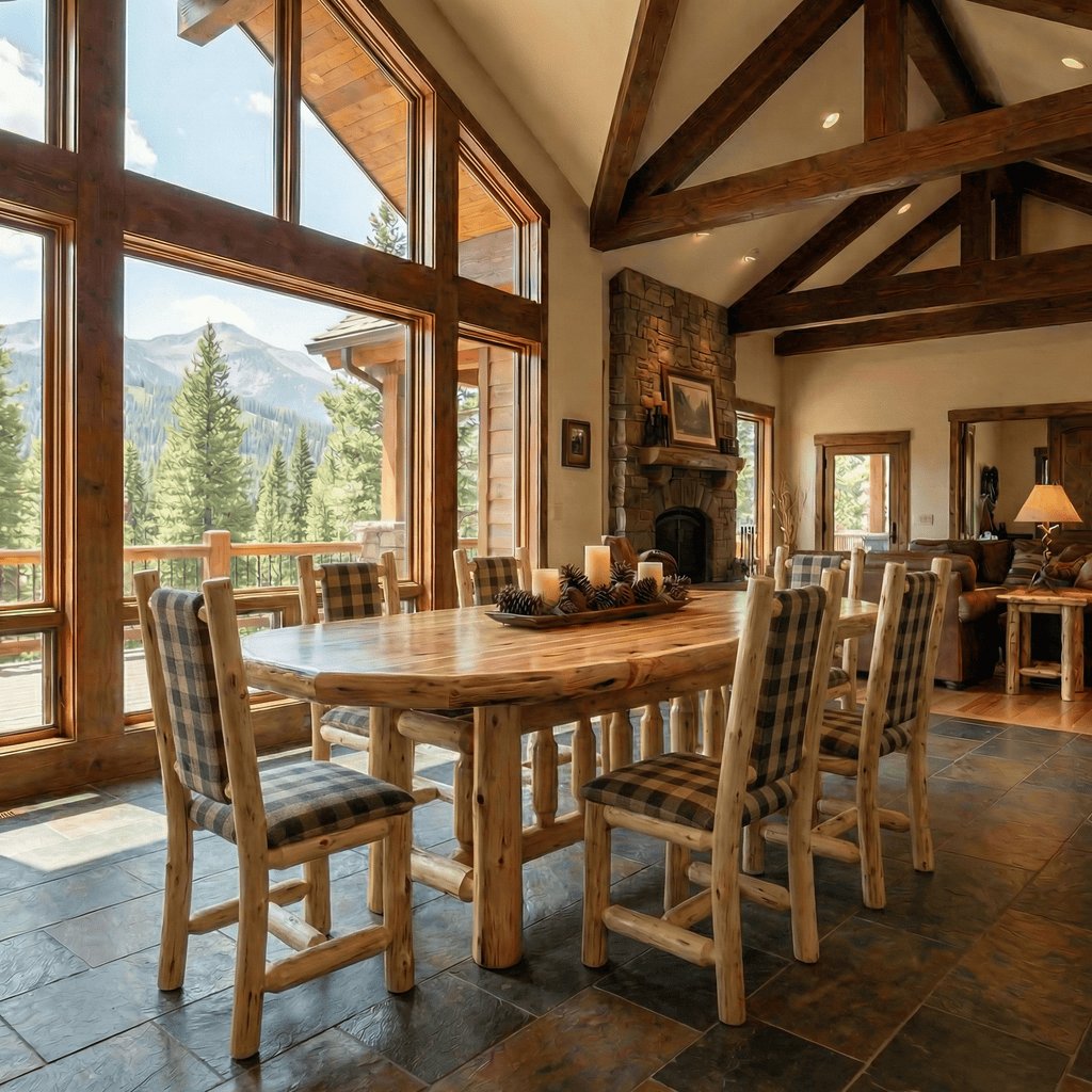 Log Oval Dining Table