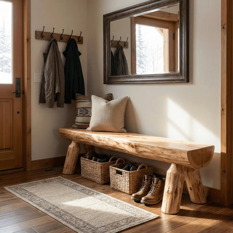 Cedar Log Bench
