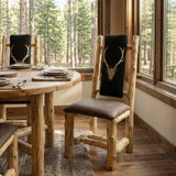 Upholstered High Back Log Arm Chair