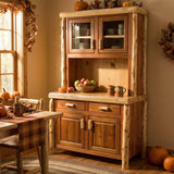 Cedar Log Buffet & Hutch