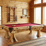 Cedar Log Pool Table