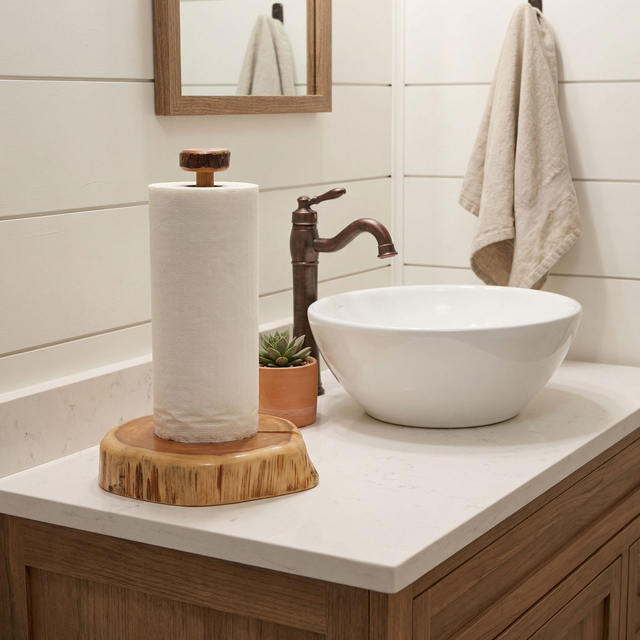 Log Free-Standing Paper Towel Holder