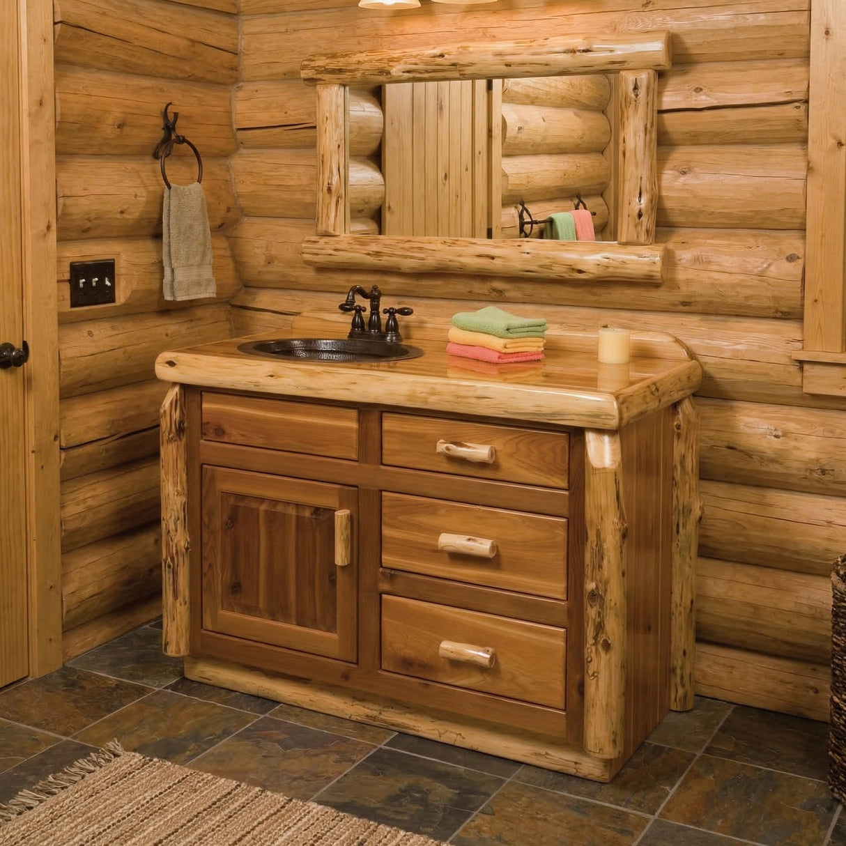Cedar Log 48" Vanity