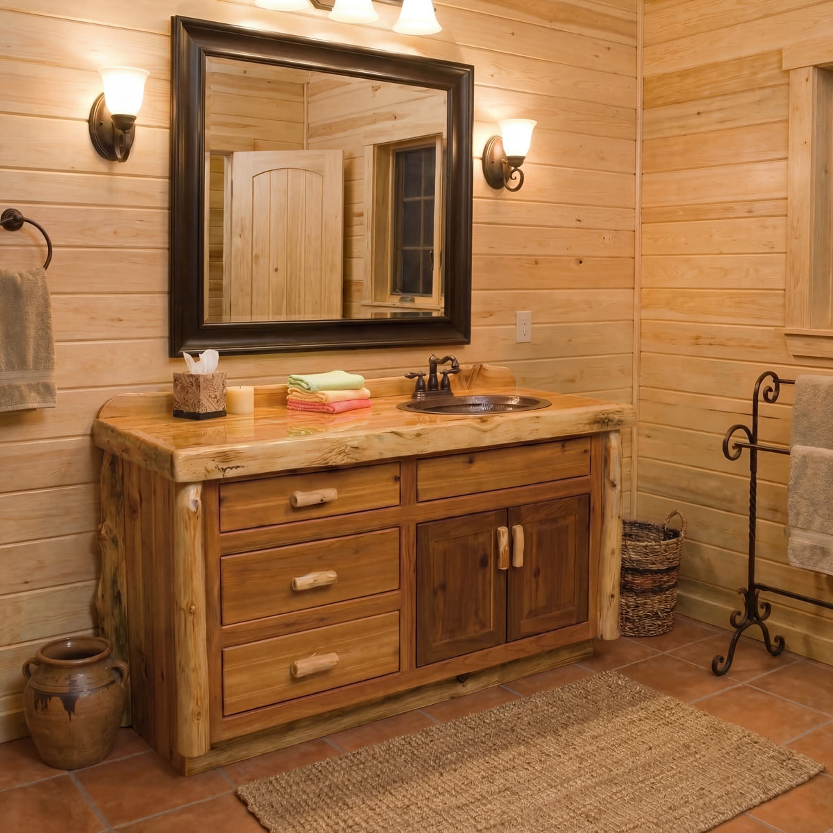 Cedar Log 60" Vanity