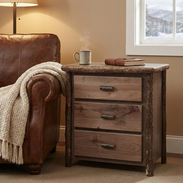 Hickory 3 Drawer Chest