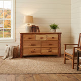 Hickory 7 Drawer Dresser