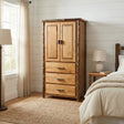 Hickory 3 Drawer Armoire