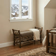 Hickory Log Upholstered Bedside Bench