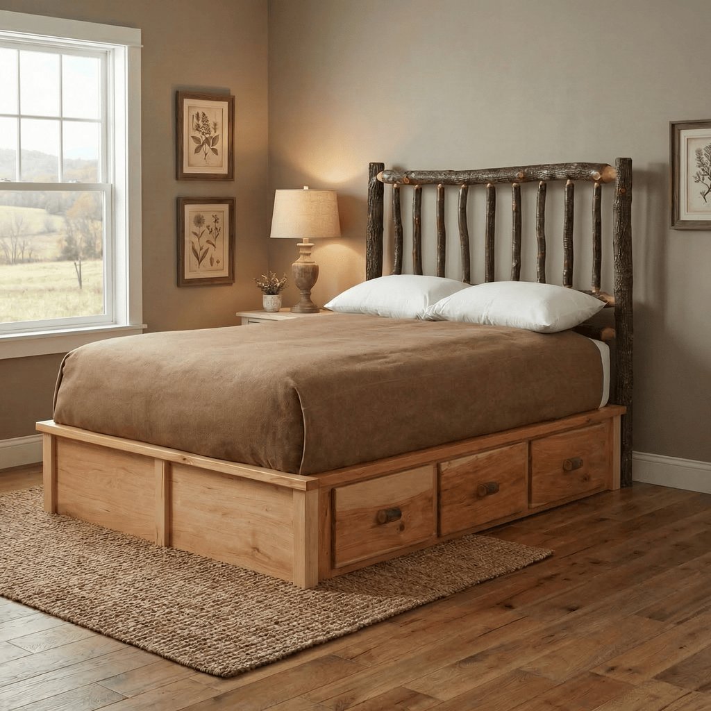 Hickory 3 Drawer Underbed