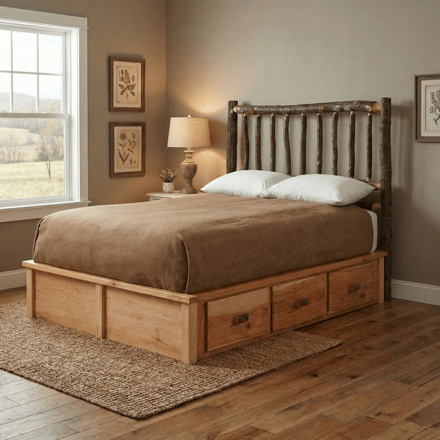 Hickory 3 Drawer Underbed