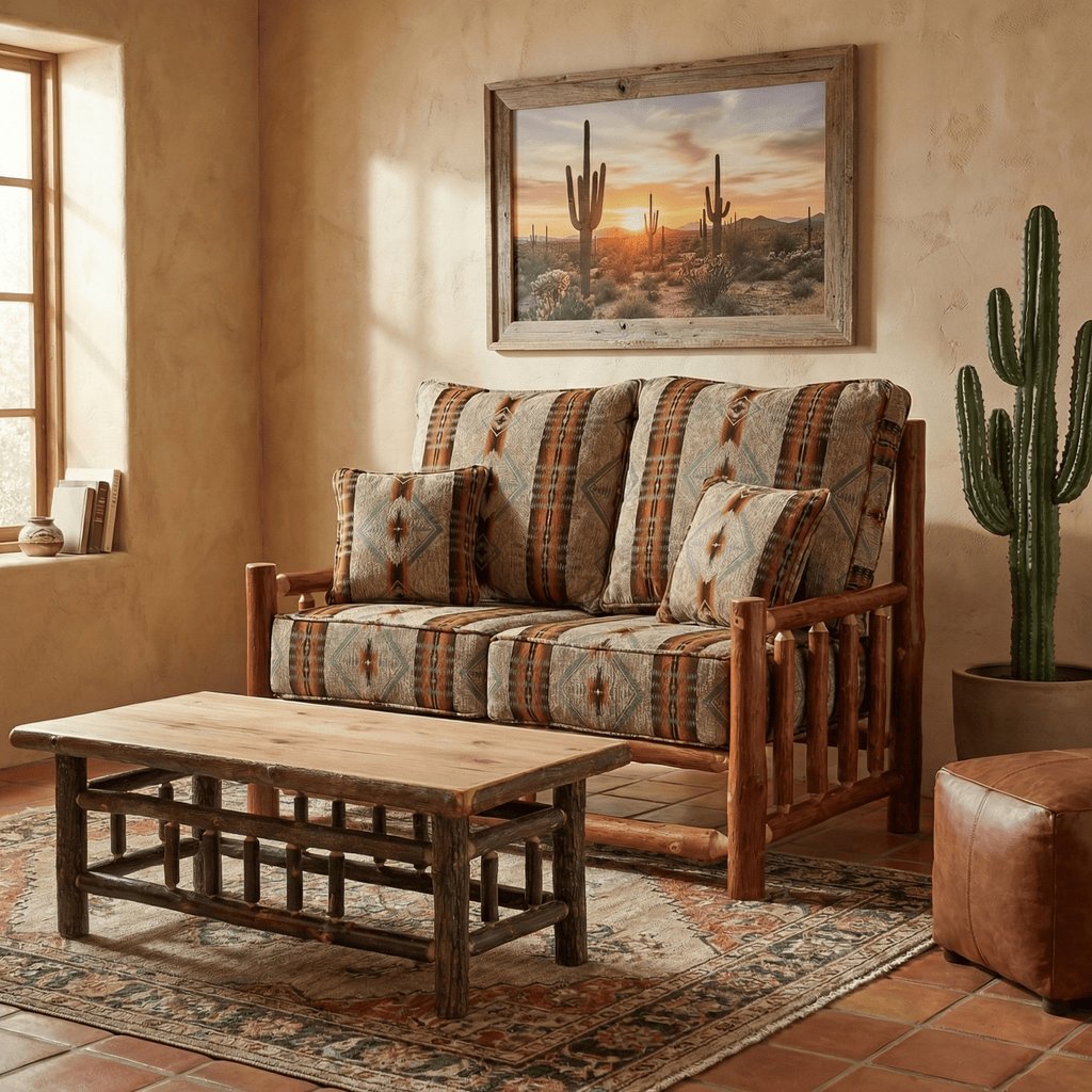Hickory Log Frame Loveseat
