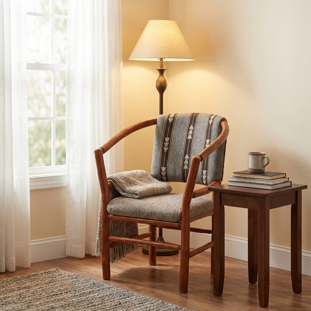 Hickory Hoop Chair with Upholstered Seat