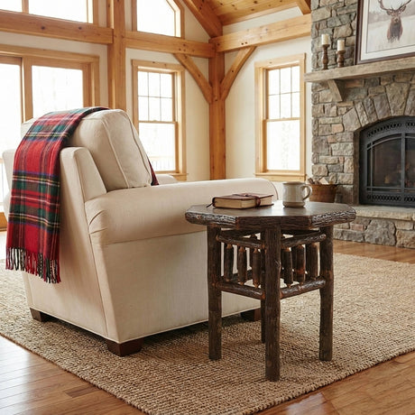 Hickory Octagon End Table