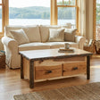 Hickory Coffee Table with Elevating Top