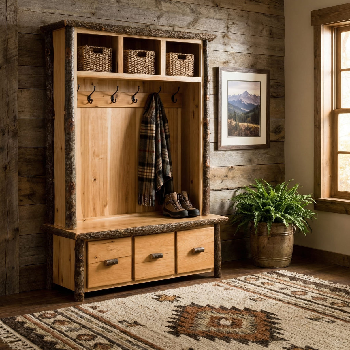 Hickory Log Entry Locker