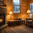 Hickory Log Twig Bench