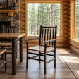 Hickory Spoke Back Arm Chair with Fabric