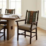 Hickory Upholstered Back Arm Chair