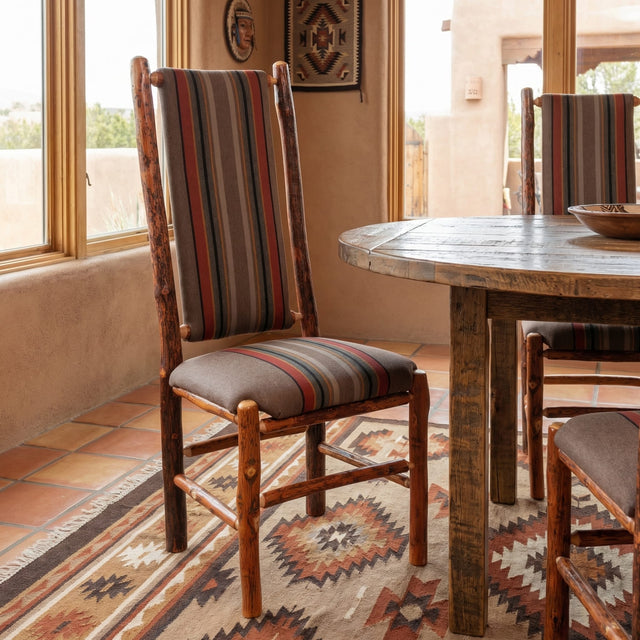 Hickory High Back Upholstered Back Side Chair