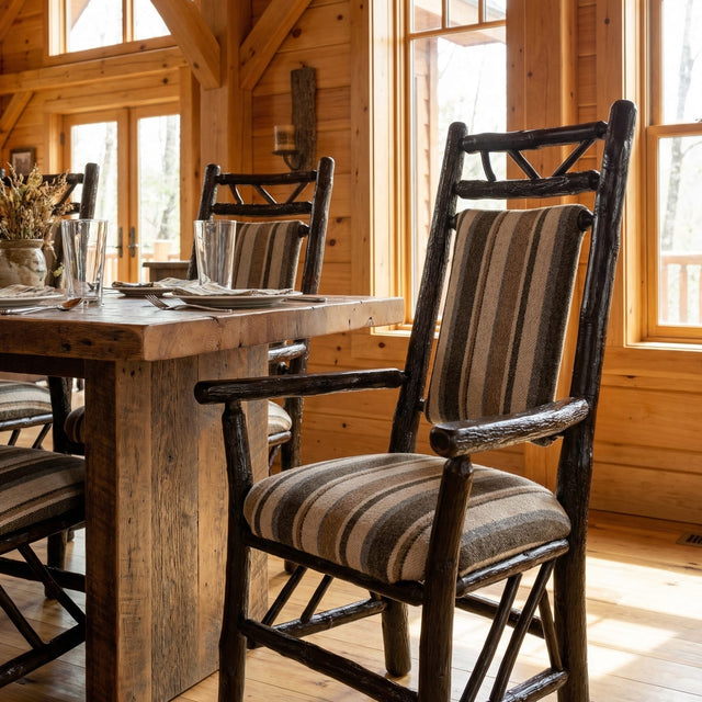 Hickory Log Twig Arm Chair