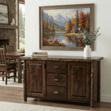 Hickory Log Sideboard