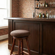 Hickory Upholstered Swivel Barstool