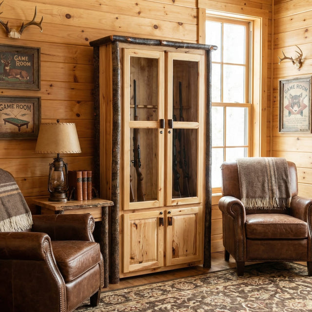 Hickory Log Eight Gun Cabinet