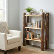 Hickory Bookshelf with Twig Accents