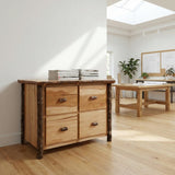 Hickory 4 Drawer File Cabinet