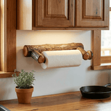 Hickory Log Wall Mounted Paper Towel Holder