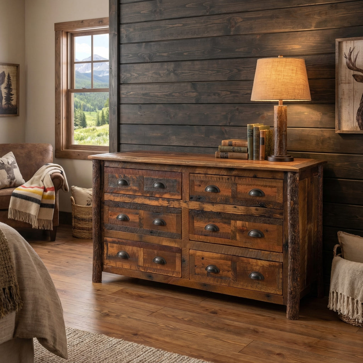 Roanoke Tobacco 6 Drawer Value Dresser