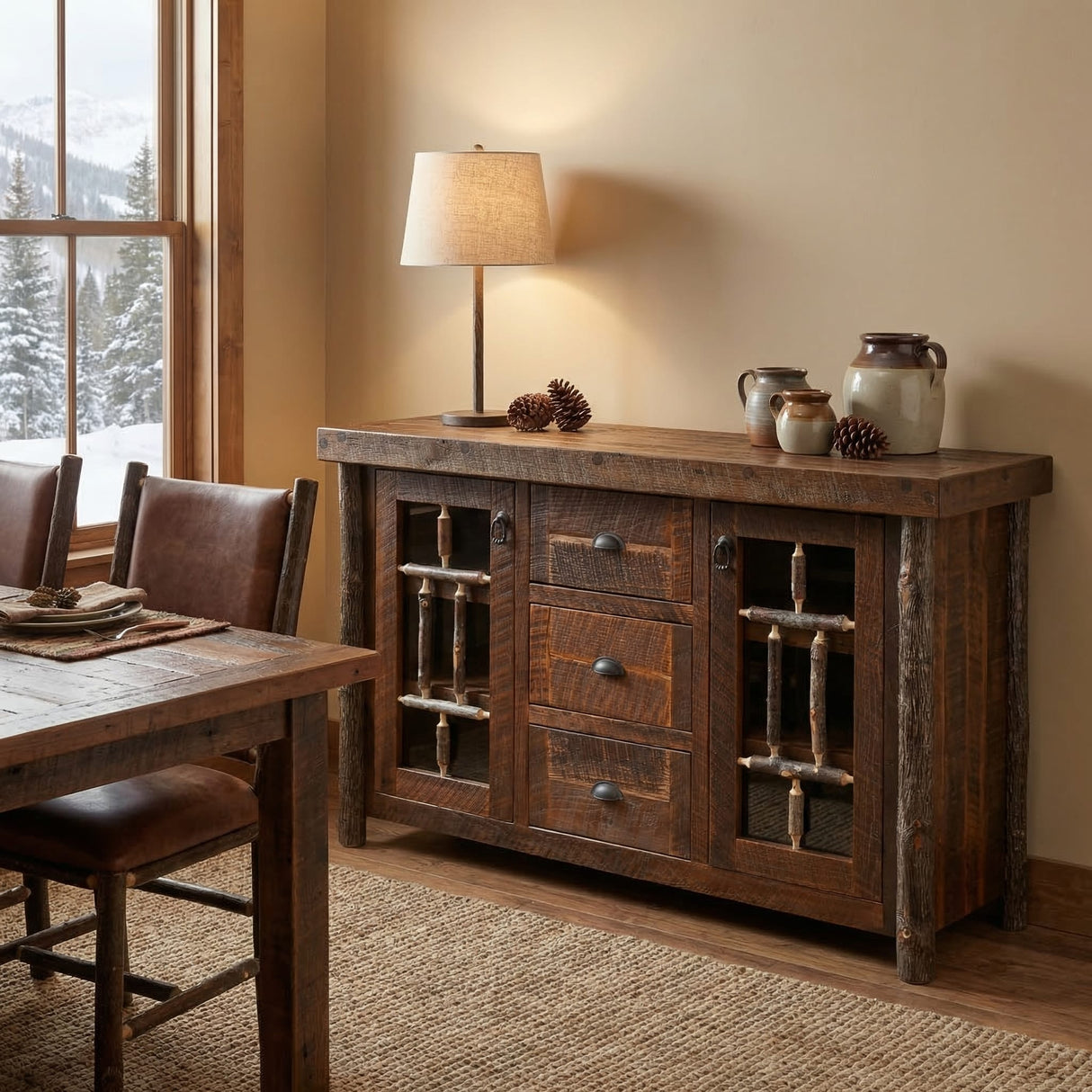 Roanoke Windowpane Sideboard