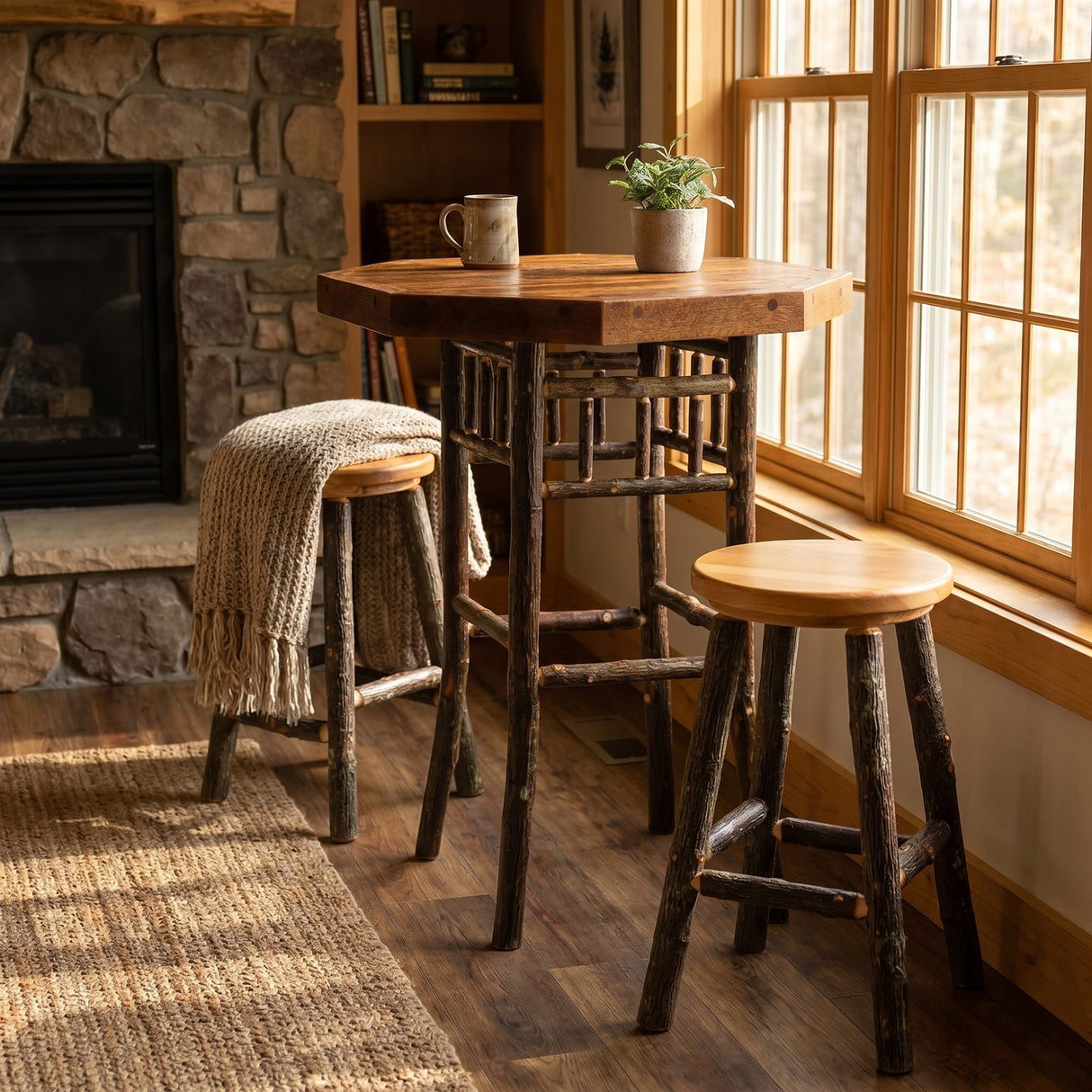 Roanoke Tobacco Octagonal Pub Table