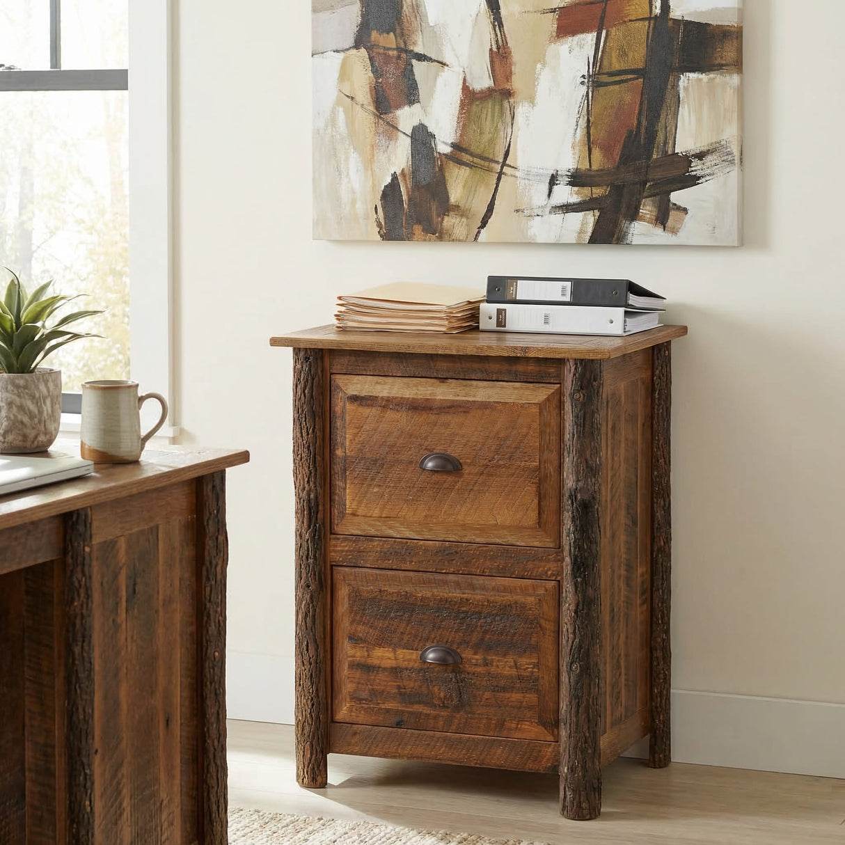 Roanoke Tobacco 2 Drawer File Cabinet