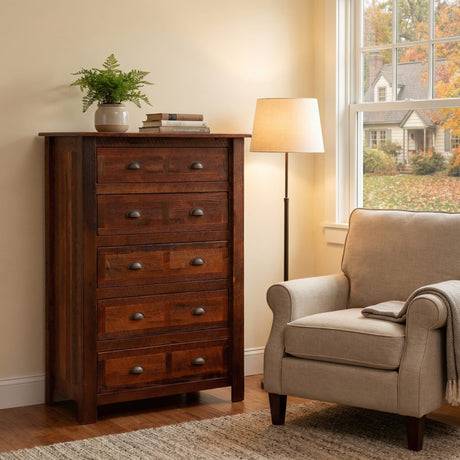 Barnwood 5 Drawer Chest