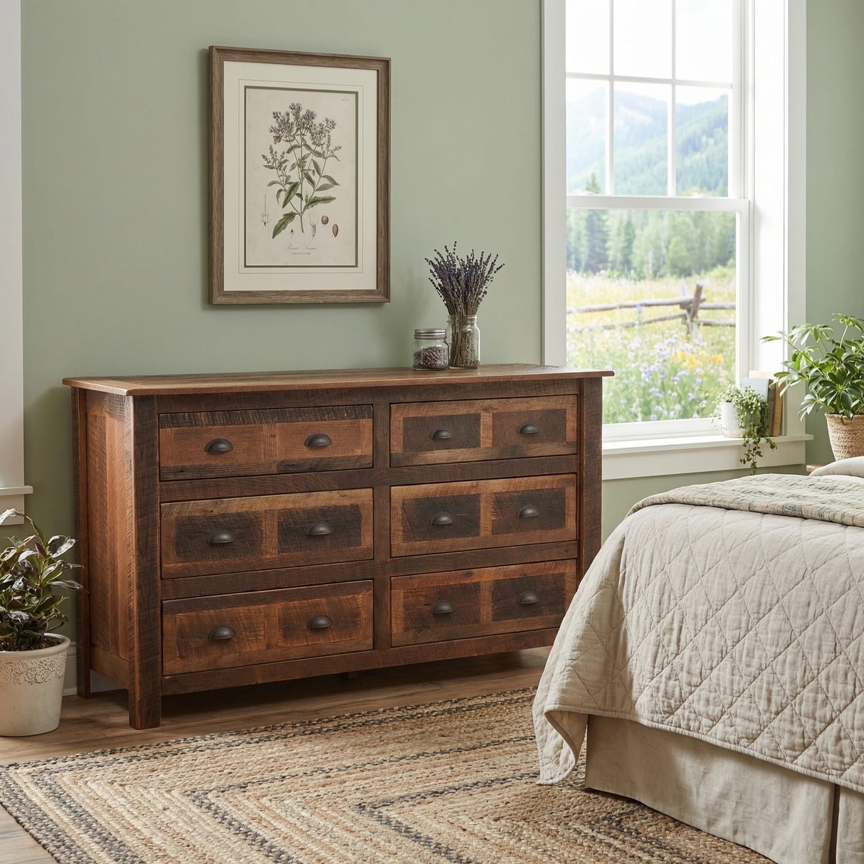 Barnwood 6 Drawer Chest